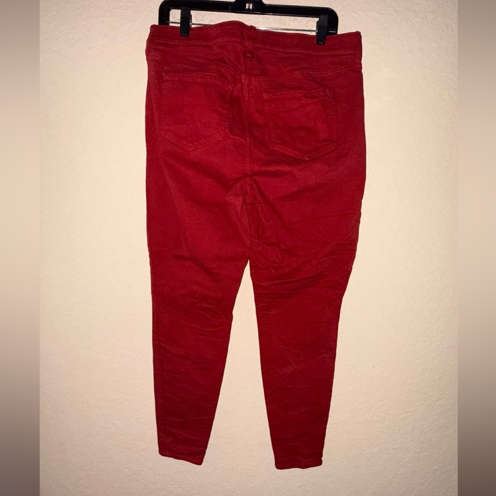 Torrid Sky High Skinny Jean - Premium Stretch Red- ❤️Size 14R❤️ - Picture 7 of 13